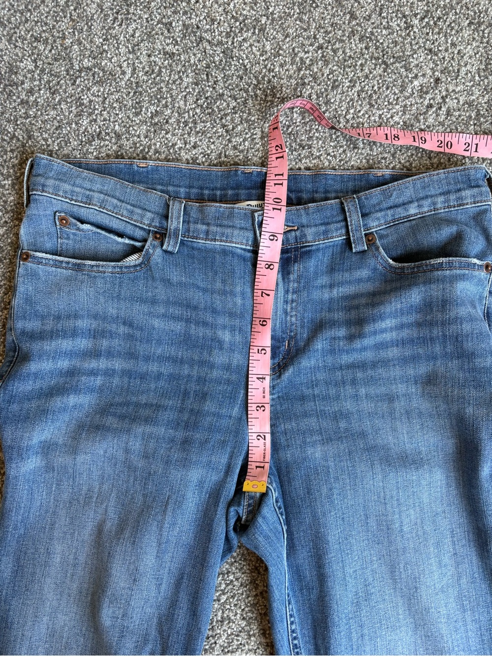Duluth Trading Co Straight Leg Blue Jeans size 12 Cowgirl Rodeo Western - Picture 9 of 10